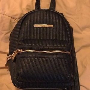 Steve Madden Quilted Black Backpack